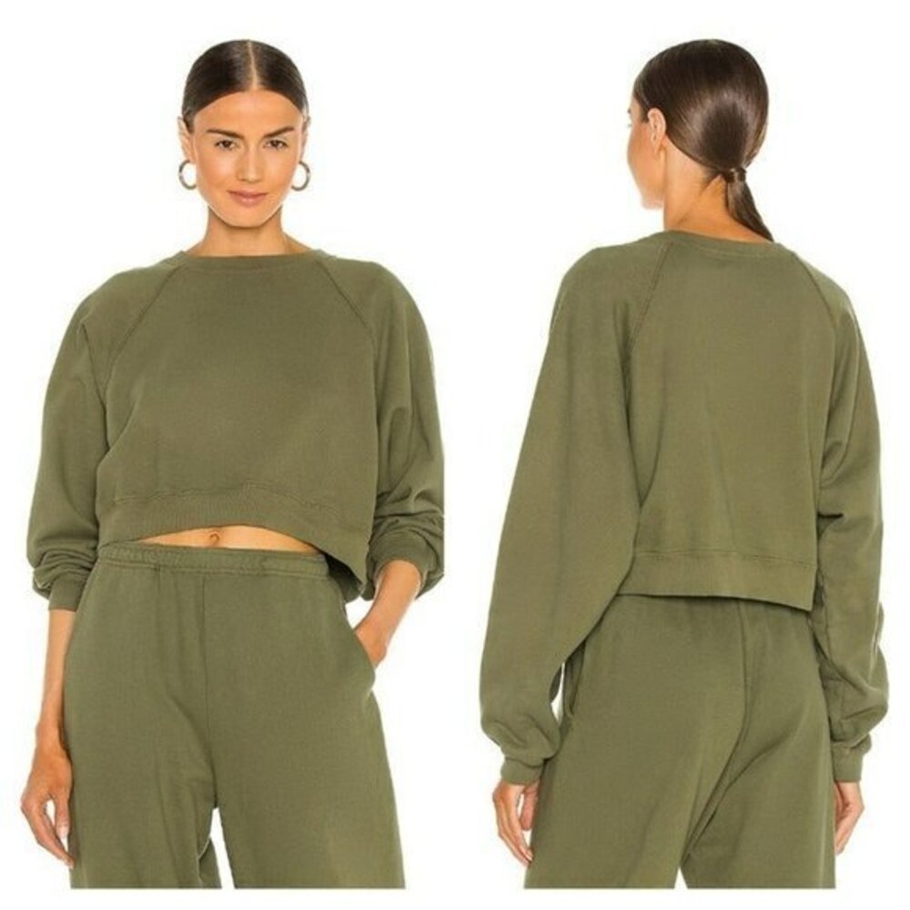 SIXTHREESEVEN The Raglan Crewneck - Olive